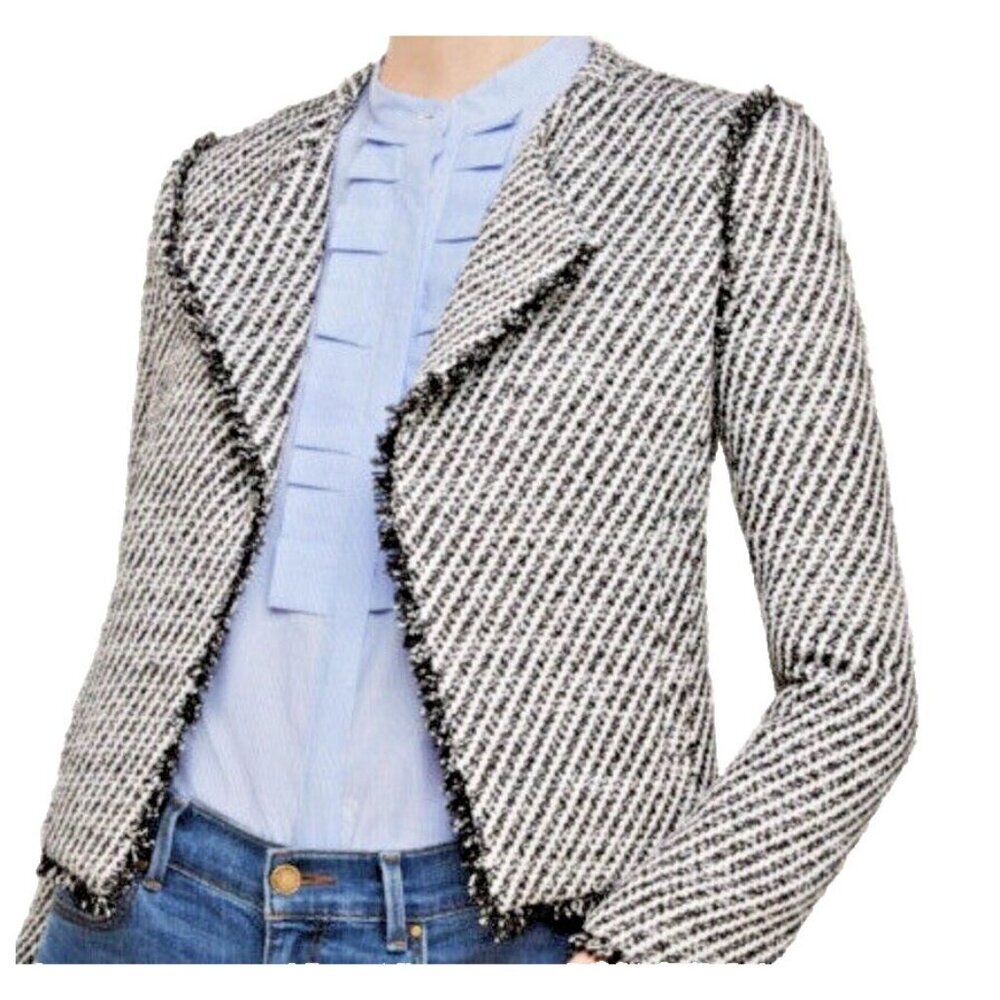 NWT Ann Taylor Houndstooth Tweed Blazer Size 14